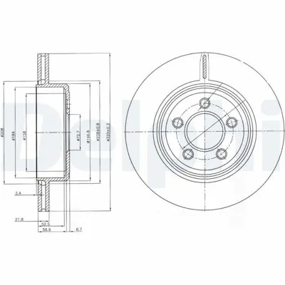 DELPHI BG4073 Fren Aynası Arka GM K04779209AG