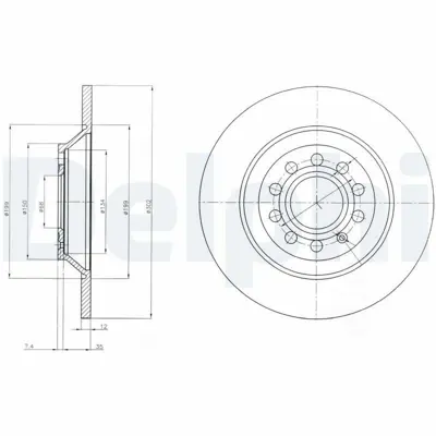 DELPHI BG4088 Fren Dıskı (Cıftlı Paket) Delıksız Arka Allroad05-2006 > GM 4F0615601G