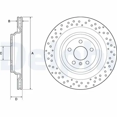 DELPHI BG4699C Fren Dıskı (Cıftlı Paket)   Boyalı Delıklı Arka Gl350 Gl450 Gl500 Ml250 Ml35009-2011 > GM A1664230312