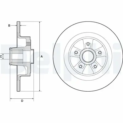 DELPHI BG9136RS Arka Fren Dıskı Rulmanlı Renault Megane Iı Rs 2.0 16v Turbo 5 Bıjon GM 8200266043