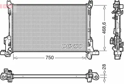 DENSO DRM09174 Radıator GM 4422795, GM 6000618062, GM 93868888