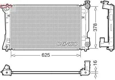 DENSO DRM50118 Radyatör. Motor Soğutması GM 164000H110