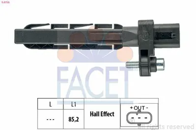 FACET 9.0758 Krank Sensoru Toyota Auris Avensis Verso 1.6 D4d 2015-> Bmw F10 E60 E90 F20 F30 E84 E83 F15 F25 Mini R55 R56 R60 R61 GM 13627805188, GM 19301WA010, GM 7805188