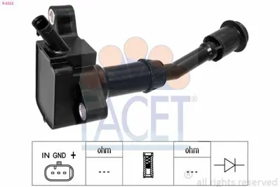 FACET 9.6523 Ateşleme Bobini Ford C Max Iı-Focus Iıı-Mondeo V  Kuga Iı 1.5 Ecoboost GM DS7G12A366BB