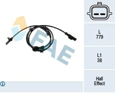 FAE 78437 Abs Kablosu Sensoru On Master Iıı 10> 4791100Q0B, 8200735314, 4420124, 93167729
