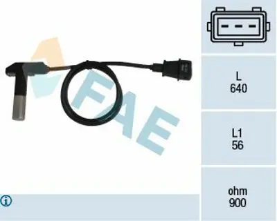 FAE 79244 Krank Sensoru Bmw S13 S14 M21 M30 E23 E24 E28 E30  M3 M5 77>92 GM 12141730773, GM 1730773, GM 1269286, GM 1708618, GM 4624945, GM 12141708618, GM 12141269286, GM 12144624945, GM 60564821, GM 115440501300