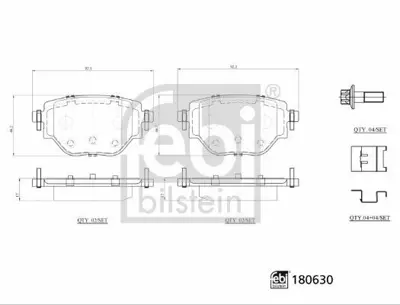 FEBI BILSTEIN 180630 Fren Balatası Arka GM 1681449980