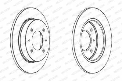 FERODO DDF1176 Arka Fren Dısk Aynası Hyundaı Elantra 1.6 1.8 2.0 00-06 Lantra 90-95 258x4 GM 5841129300