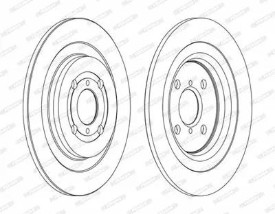 FERODO DDF1588C Fren Dıskı Arka Yarıs 05>13 Fransız Duz 278mm 424310D060