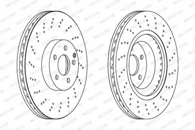 FERODO DDF1639C-1 Fren Dıskı On (Amg Spor Tıp, Kod: 950-951) S-Class W221 06>13 C216 06>13 2214210012