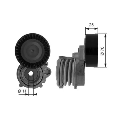 GATES T38384 V Kayış Gergi Rulmanı  M54 Bmw 3 (E46), 5 (E39), X3, Z4 2.2/2.5/3.0 05.00- GM 101043, GM 20923650, GM 23650, GM 534005010, GM APV2279, GM N1791, GM N1791S, GM T0547, GM VKM38302