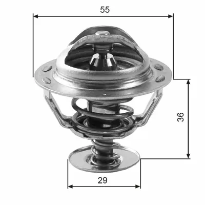 GATES TH12283G1 Termostat  83 °c Hyundaı Lantra Iı 1.9d 98-00 GM 5305283, GM 5306783, GM 78323, GM 78323S, GM 819950, GM ADG09235, GM TH513083J