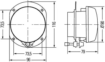 HELLA 1N0 009 295-087 Sıs Farı Sağ GM A2048202256