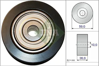 INA 532 0737 10 Alternatör Gergi Rulmanı GM 1341A042, GM 1611423680