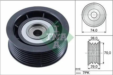 INA 532 0840 10 Alternatör Gergi Rulmanı GM MD368210