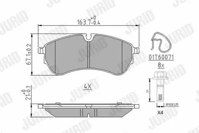 JURID 573831J Fren Balatası Vw Crafter Ön 2017>pr-1la   Arka 1lb 2N0698151