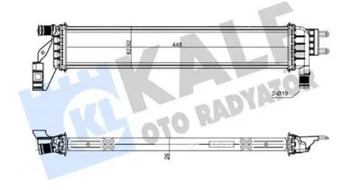 KALE 0559221AB Yardimci Su Radyato¨r Intercooler Dacia Duster I Ii 10> Sandero Ii 12> Dokker 12> Lodgy 12> GM 214108831R