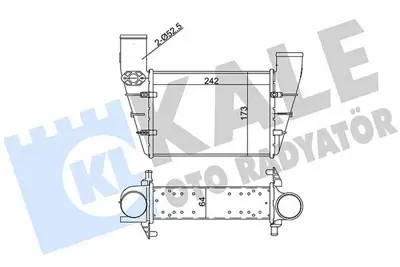 KALE 341900 Turbo Radyatoru (Intercooler) Passat A4 A6 1,8t 1,9tdı 00>05 GM 58145805H