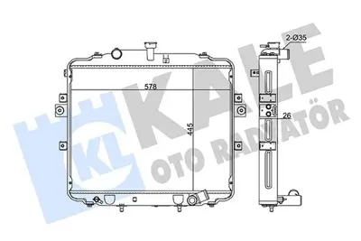 KALE 341965 Radyatör 341965 H100 2.5tdı 04-> Brazıng Mt GM 253104F200, GM 253104F210, GM 253104F400, GM 253104F110, GM 66996, GM 8MK376763741