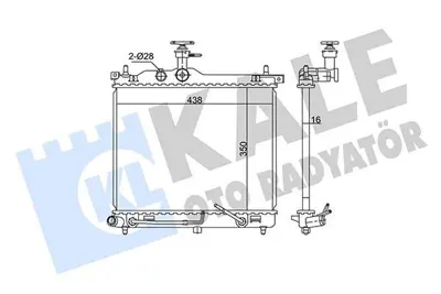 KALE 341970 Motor Su Radyatoru I10 1,1 08> Otomatık (348x442x20) GM 253100X350