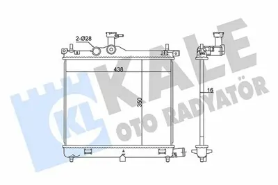 KALE 341975 Radyator I10 1.0 - 1.2 08+ GM 253100X400