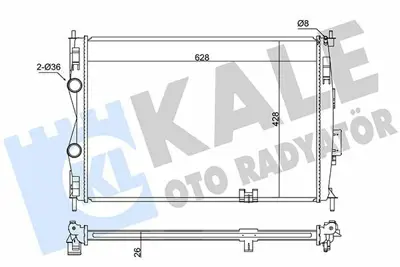 KALE 342060 Motor Su Radyatoru Qashqaı 2,0 Dcı 2007 2013 Otomatık (630x435x32) GM 21410JD71B