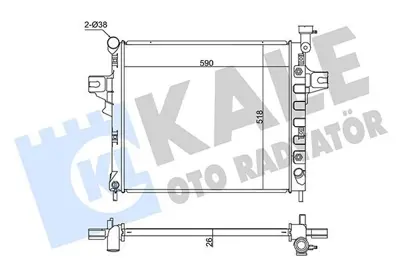 KALE 342090 Radyator Grand Cherokee Ii 4 7 V8 4×4 01 05 GM 52079883AD