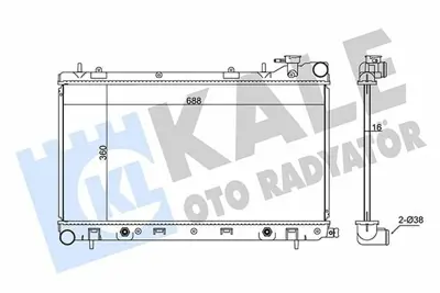 KALE 342105 Radyator Forester 2,0 - 2,5 02+ GM 45111SA030, GM 45111SA031