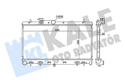 KALE 342110 Motor Su Radyatoru Forester 08>14 Impreza 08> Legacy 05> Otomatık GM 45111AE01A