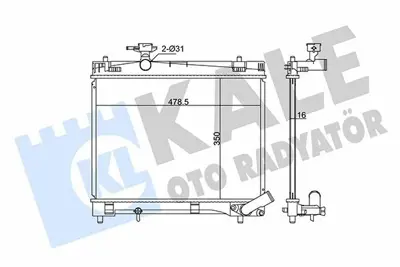 KALE 342135 Motor Su Radyator Yarıs 1,3 1,33 2010> Manuel Vıtes GM 1640047100