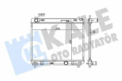 KALE 342140 Motor Radyator Toyota Yarıs 1.4 d4d 06-> Manuel GM 164000N050