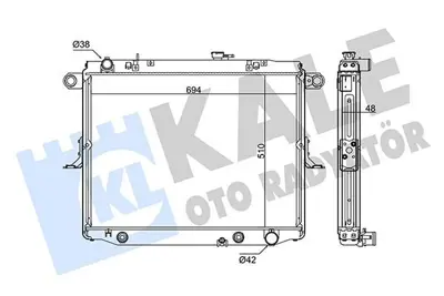 KALE 342175 Radyator Land Cruiser 100 4 7 98+ GM 1640050210 