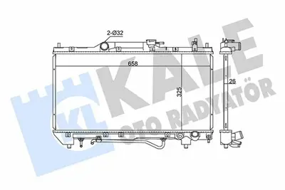 KALE 342190 Motor Su Radyatoru Toyota Avensıs 2,0 1998 2002 Otomatık Vıtes GM 1640003190, GM 164000319087, GM 164000318087, GM 1640003180, GM 1640003200, GM 1640303190, GM 1153127, GM 8MK376773271, GM 64784A