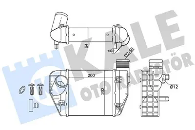 KALE 342200 Turbo Radyatoru Audi - Avant A6 2 0tdi 2 0tfsi (200×202×62) 04>11 GM 4F0145805AA, GM 4F0145805AD, GM 4F0145805J, GM 4F0145805S, GM 4F0145805M, GM 4F0145805R, GM 4F0145805SS, GM 3B0145805F, GM 7103112, GM 8ML376899071