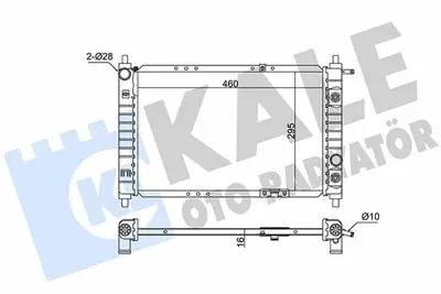 KALE 342260 Su Radyatoru Matız  0.8 98+ (Brazıng) At GM 1313004, GM 61663, GM 8MK376762511, GM 8MK376767301, GM 96314162, GM 96314772, GM 9632533, GM 96325333, GM 96325520, GM 96325776