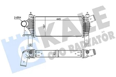 KALE 342355 Intercooler Radyatoru Nıssan Navara Pathfınder 2,5 dcı 4wd 2005> 445×185×64 GM 14461EB360