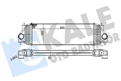 KALE 342365 Turbo Radyatoru (Intercooler) Grand Vitara Ii 1 9 Ddis 05>15 (600×207×50) GM 1362067J02