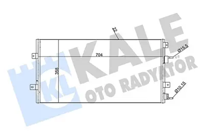 KALE 342420 Klima Radyatoru Chrysler 300 M 2.7 V6 24v 3.5 V6 24v (98 04) - (Kurutucu Yle) Olc: (723×360×16) GM 4758305, GM 5014111AA