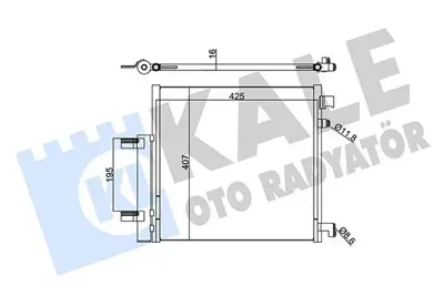 KALE 342515 Klima Radyatoru Spark 1.0 - 1.2 10+ GM 42422272, GM 94554553, GM 95326120, GM 95395384, GM 95480135, GM 95963188