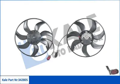 KALE 342805 Fan Motoru (445mm 370w) Leon Octavıa Iıı Golf Vıı GM 5Q0121205, GM 5Q0121205AL, GM 5Q0959455F, GM 5Q0121203CL, GM 5Q0121203CS, GM 5Q0121203DE, GM 5Q0121203T, GM 5Q0121203BG, GM 5Q0121203BS, GM 5Q0121203CB