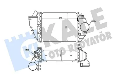 KALE 344730 Turbo Radyatoru Passat 2 5tdi 1 8t 2 0tdi Afb Akn Amx Atq Bau Bdh Awt Alt Bdn Bdp 97> 05 A4 2 5tdi Afb Akn 97>01 Superb 2 5tdi Aym 02>08 GM 59145805