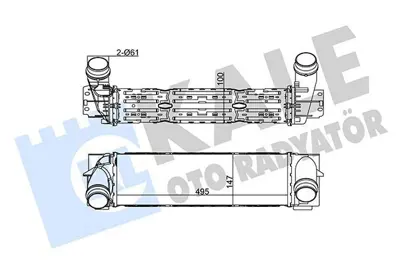 KALE 344830 Intercooler Bmw X3 F25  X4 F26 GM 17517823571