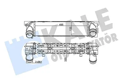 KALE 344840 Intercooler Radyatoru Bmw B47 N57 N47 F20 F30 F32 F34 F36 F22 GM 17517600531