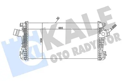 KALE 344900 Turbo Radyatörü GM 1302133, GM 13267647, GM 7073006, GM 8ML376777281, GM 96557, GM 130213313267647