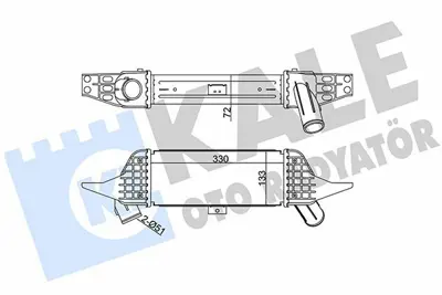 KALE 344940 Intercooler Ara Sogutucu H100 Kamyonet 2004-> GM 2819042701, GM 2819042702, GM 96662