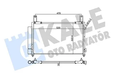 KALE 345165 Klima Radyatoru   Matız - Spark 0.8 M200 M250 GM 96658674, GM 96663729, GM 96851100, GM 95961966, GM 96591582, GM P95326303, GM P96663729, GM P96851100, GM P96658674, GM P96591582