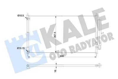 KALE 345405 Klima Radyatoru Honda Accord 2013> GM 80110T2FA01