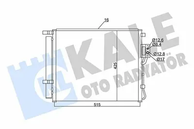 KALE 345435 Klima Radyatoru Komple Santafe 2.0 Crdı 2010> (695×428×16) GM 976062B700, GM 976062B750, GM 976062B750AS, GM 940209, GM 8283042