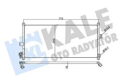 KALE 345790 Klima Rayatoru Nissan Almera 2000> Primera P12 2002> GM 92110-BM400