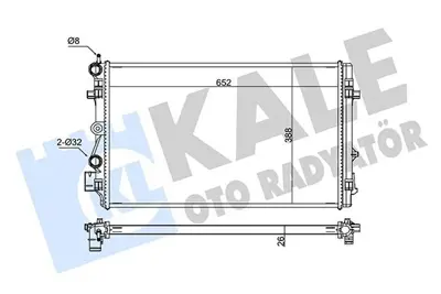 KALE 345850 Motor Radyatoru A1 10> Ibıza 08> Polo 09> 1,4tfsı (652x398x26) GM 6R0121253D, GM 6R0121253H, GM 6R0121253R, GM 6R0121253G, GM 65293, GM 2Q0121253K, GM 2Q0121253L, GM 2Q0121253A